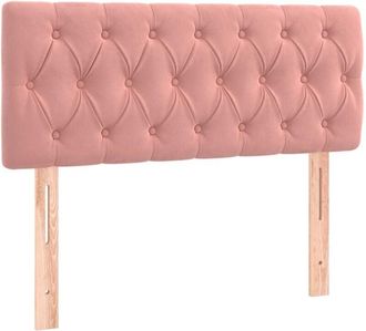 vidaXL Cabecero con led de terciopelo rosa 90x7x78/88 cm Vidaxl