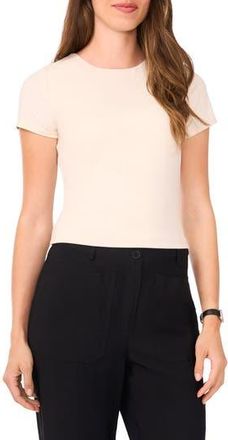 Halogen Essential Compression T-Shirt in Birch at Nordstrom Rack, Size Small