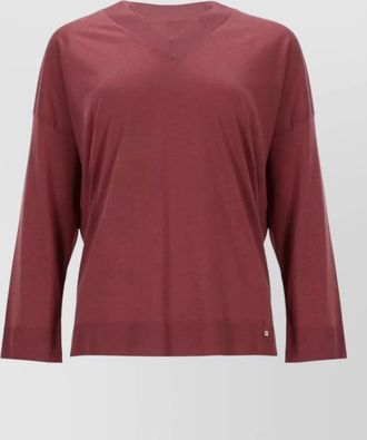 Herno long sleeve v neck knit top