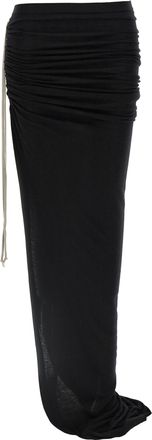 Rick Owens Black Wool Mini Womens Skirt