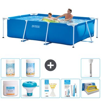 Intex Piscina Con Estructura Rectangular - 260x160x65 Cm - 7-piezas S43208