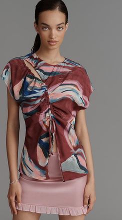 Scotch & Soda Drawstring Cut-Out Blouse