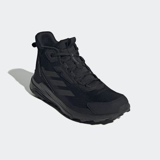 ADIDAS TERREX Wanderschuh ADIDAS TERREX TERREX ANYLANDER MID, Herren, Gr. 42,5, schwarz (core schwarz, core schwarz, grau four), Textil, Schuhe Wanderschuh