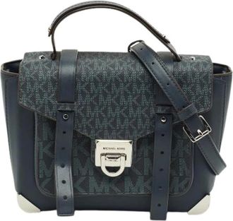 Michael Kors Pre-owned Handbags, female, Blue, Size: ONE SIZE Pre-owned Canvas Handbag