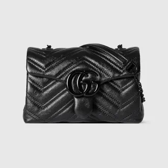 Gucci GG Marmont Mini Shoulder Bag, Black, Leather