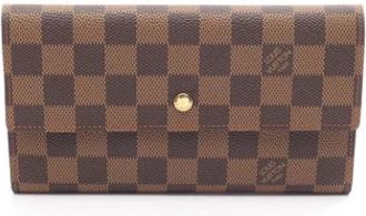 Louis Vuitton Pre-owned Long Wallet (Tri-fold) - Dames - Vintage Accessoires - Bruin - ONE Size - Leer - Vintage