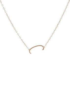 Alex and Ani Gold Elongated Initial Pendant Necklace in Gold - C at Nordstrom
