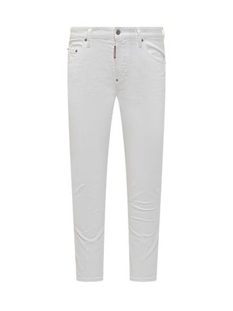 Dsquared2 White Slim Mid Rise Jeans