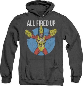 Gildan Justice League of America Firestorms Party Adult Heather Hoodie / Hooded Sweatshirt