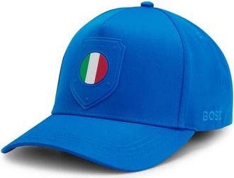 BOSS Poulin Lux Flag Patch Adjustable Baseball Cap in Italy at Nordstrom
