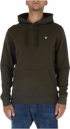 Lyle & Scott Hoodies & sweatvesten, Heren, Groen, XL, Katoen, Beige Hoodie Herfst/Winter Stijl