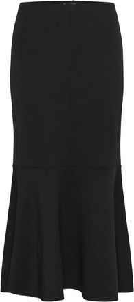 Inwear Zwarte Vincent Rok - Dames - Midirokken - Zwart - 2XL - Rokken