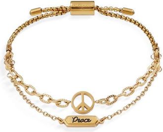 Alex and Ani Peace Stranded Bracelet Set in Gold at Nordstrom, Size Small