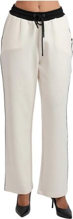 Gaud&igrave; Scuba Joggingbroek - Dames - Wijde Broeken - Wit - L - Polyester - Broeken