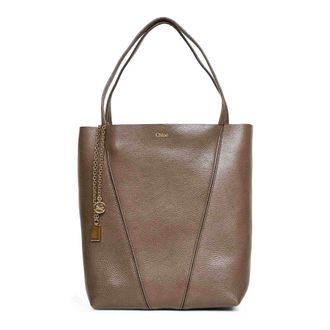 Chlo&eacute; Tote Bags, female, Gray, Size: ONE SIZE Spin Tote Bag