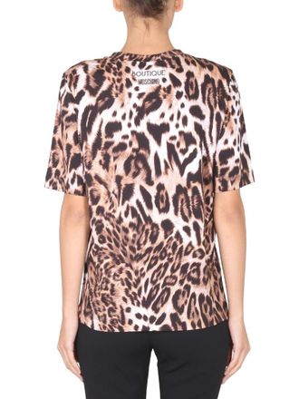 Moschino Animal Print Cotton T-Shirt - Multicolor