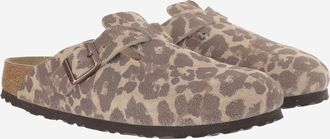 Birkenstock Unisex Clogs Boston Suede Multicolour Leather Sandal
