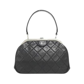 Chanel Pre-owned Vintage Handbag - Dames - Vintage Handtas - Zwart - ONE Size - Leer - Vintage