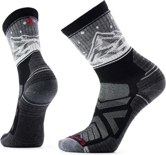 Smartwool Hike Light Cushion Valley View Crew Sock Wandersocken - Unisex | grau/schwarz