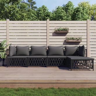 vidaXL Furniture Limited - Juego Muebles De Jard&iacute;n 5 Pzas Y Cojines