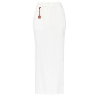 Elisabetta Franchi Ivory Pleated Skirt