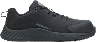 Merrell Womens Moab Flight Carbon Fiber Safety Toe Work Shoes In Black