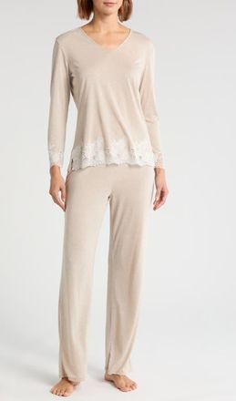 Natori Luxe Shangri-La Pajamas in Hca at Nordstrom, Size X-Large