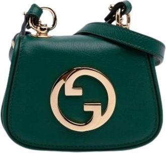 Gucci Pre-owned Mini Bags, female, Green, Size: ONE SIZE Pre-owned Leather crossbody-bags