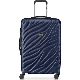 DELSEY Paris Alexis Hardside 25-Inch Medium Checked Expandable Spinner Luggage in Navy at Nordstrom