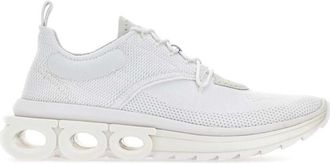 Ferragamo White Solid Nima Sneakers