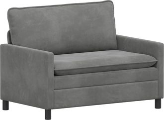 vidaXL Sof&aacute; Gris Oscuro 126 X 81 X 87,5 Cm Terciopelo Vidaxl
