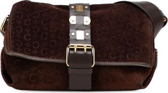 Celine 2000 Suède C Macadam crossbodytas - Bruin