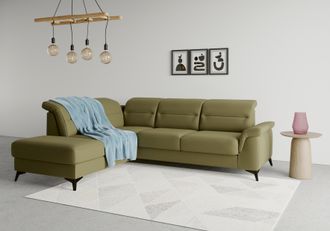 Sit&more Ecksofa »Sinatra L-Form« mit Ottomane, optional mit Kopfteilverstellung und Armteilfunktion