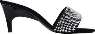 The Attico Sandalen met strassteentjes en kittenhak - Dames - Muiltjes - Grijs - 36 EU - Su&egrave;de - Schoenen