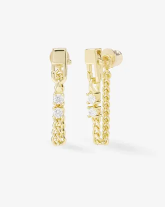 Melinda Maria Womens Baby Julian Loves Diamonds Soft Hoops Earrings In Gold