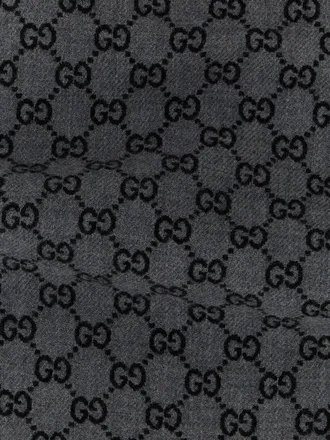 Gucci GG Jacquard Wool Scarf - Grey