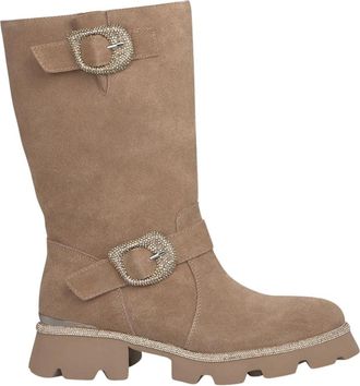 Alma En Pena Gespbaanlaars - Dames - Hoge Laarzen - Beige - 37 EU - Schoenen