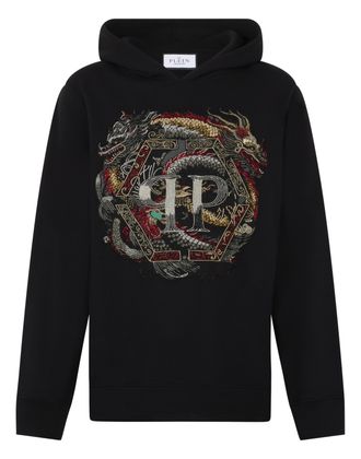 Philipp Plein Fleece Hoodie Sweatshirt Dragon