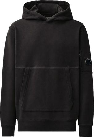 C.P. Company Diagonal Raised Fleece Lens Hoodie - Heren - Hoodies - Zwart - M - Katoen - Hoodies & sweatvesten