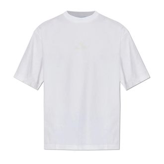 Stone Island Logo T-shirt - Heren - T-shirts - Wit - 2XL - Katoen - Tops
