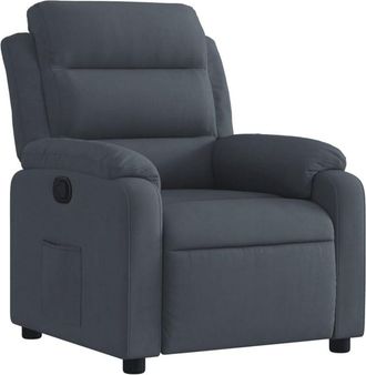 vidaXL Vidaxl - Sillón reclinable de terciopelo gris oscuro