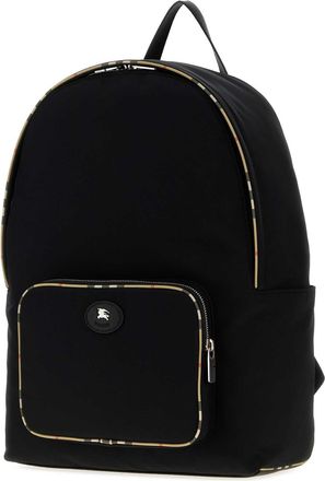 Burberry Mens Black Canvas Backpack Borse A Mano