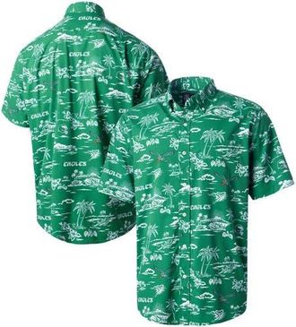 Reyn Spooner Mens Reyn Spooner Green Philadelphia Eagles Throwback Kekai Print Button-Up Shirt at Nordstrom, Size Xxx-Large