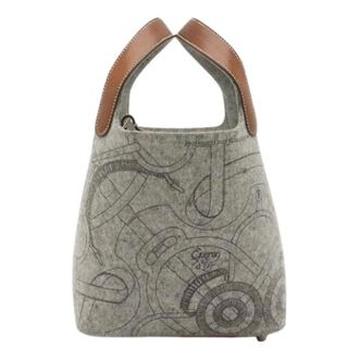 Herm&egrave;s Pre-owned Picotin PM Felt Veau Swift Handbag - - Pre-owned - Donna - Grigio - ONE SIZE