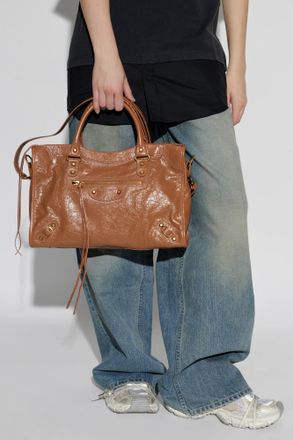 Balenciaga Handbag Le City Medium, Womens, Brown
