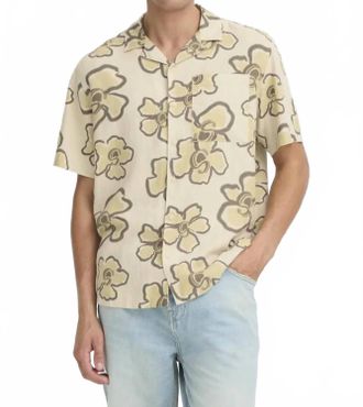 Solid Mens Trenton Buttondown Shirt In Beige