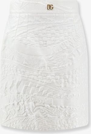 Dolce & Gabbana Gonna in broccato con logo DG - DOLCE & GABBANA - gender_Woman