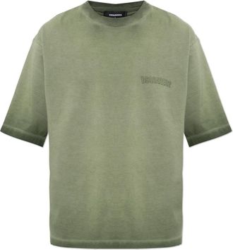 Dsquared2 Logo Loose Fit T-shirt - Heren - T-shirts - Groen - 3XL - Katoen - Tops