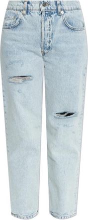 Anine Bing Jeans met vintage effect - Dames - Loose Fit Jeans - Blauw - W25 - Katoen - Jeans