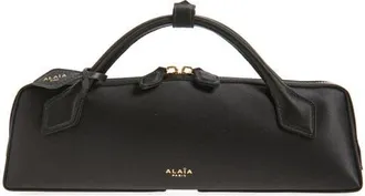 Alaia Le Teckel Silk Handbag in Noir at Nordstrom